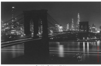 Brooklyn Bridge at Night in lights