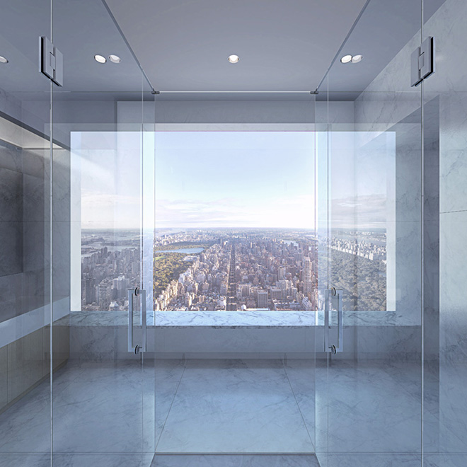 Upper East Side view from high above 432 Park Avenue