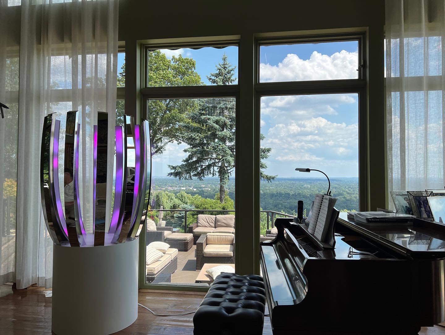 Mads Christensen kinetic LED light sculpture, presented by Timothy Yarger Fine Art at Intersect Aspen 2026
